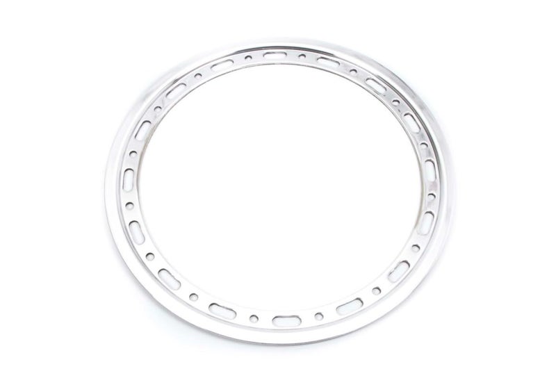 Weld Racing Bead Lock Ring, Slotted, Aluminum, Polished, 15 in Wheels, Each